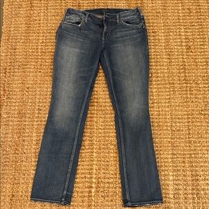 Silver Jeans Women's Straight Leg in Dark Blue